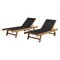 Alaterre Furniture Caspian Eucalyptus Wood Outdoor Lounge Chair with Mesh Seating, Set of 2 ANCP011EBO - alternate 1